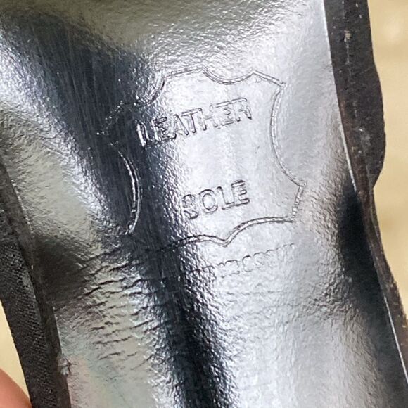 Stuart Weitzman Black Satin Heels Silver Rhinestone Moon & Star Mule Sandals - Picture 13 of 15